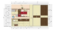 Ukázka 3D návrhu interiéru dětského pokoje v rodinném domě