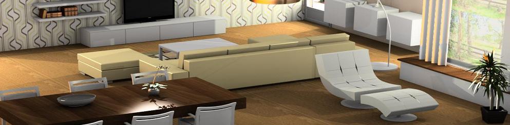 Ukázka 3D návrhu interiéru obývacího pokoje